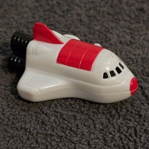 Plas-Toy Space Shuttle Wind-Up Toy Kids OS White Red 1992 Vintage Retro NASA